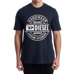 T - shirt en coton � manches courtes pour homme a19701 rhqbh - bleu fonc�