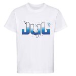 T - shirt enfant - npz - style jul - logo d�grad� bleu & blanc - 100% coton - blanc