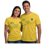 T - shirt foot br�sil jaune mixte ? maillot sport supporter 10 - - jaune