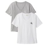 T - shirt gris / blanc femme calvin klein jeans lv047c906g