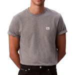 T - shirt gris homme calvin klein jeans badge 30s