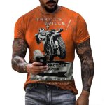 T shirt homme vintage moto 3d impression tee shirt hommecol rond r�tro moto tshirt manches courtes - ...
