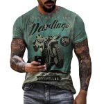 T shirt homme vintage moto 3d impression tee shirt hommecol rond r�tro moto tshirt manches courtes - ...