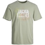 T - shirt imprim col rond - jack & jones - vert - regular - manches courtes - homme