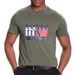 T - shirt kaki homme tommy hilfiger flag