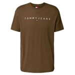 T - shirt marron homme tommy hilfiger reg linearss