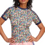 T - shirt noir / jaune femme adidas liberty cali