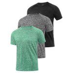 T - shirt de sport - lot de 3 - taille l - s�chage rapide - respirant - �lastique 4 - way stretch