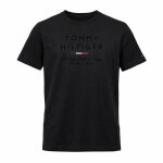 T - shirt tommy hilfiger homme noir manches courtes 100% coton