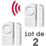Shop - story - lot de 2 dtecteur alarme d?ouverture sans fil de porte fentre garage baie vitre velux ...