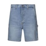 Short 5 poches carpenter baggy short ril en coton stone uni � coupe droite