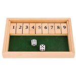 Jeu de soci�t� - shut the box - bois classique - jeu de d�s - �ducatif pour enfants