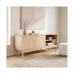 Sicaan meuble tv 140cm 2 portes finition ch�ne nolan