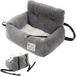 Si�ge auto pour chien ? si�ge rehausseur confortable ultra doux pour animal domestique avec poign�e si�ge ...