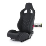 Sige baquet sport - europetuning - version 2 - tissu noir - dossier rglable - glissires universelles ...