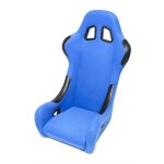 Siege baquet sport tuning art - bleu - tissus siege baquet fixe