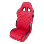 Siege baquet sport tuning art - rouge alcantara ajustable droit siege baquet inclinable avec mecanisme ...