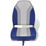 Si�ge de bateau pliable haut dossier - xixiyan - couleur bleu - mousse haute compression - aluminium