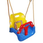 Siège bébé balançoire 3 - en - 1 - plastique bleu - pour enfant de 3 ans et plus Siège bébé balançoire 3 - en - 1 - plastique bleu - pour enfant de 3 ans et plus