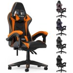 Sige gaming pivotant - chaise gaming de bureau avec coussin et dossier - accoudoirs rglables - ergonomique ...