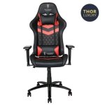 Si�ge gaming - berserker gaming - thor luxury black red - simili cuir - accoudoirs 4d - poids max 150 ...