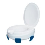 Si�ge rehausseur - clipper iii - blanc - design unique - couvercle int�gr� - 4 clips de r�glage