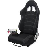 Siege sport baquet noir reglable universel (04417)