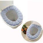 Housse pour abattant wc - autrement - gris - tissu chaud - universel - accessoires de salle de bain