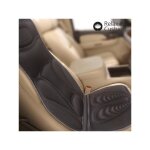 Sige de voiture massant et chauffant - vibrations thermique - noir - 20w - 12v - tissu doux et matelass ...