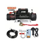 Sihao treuil �lectrique 12v 13500lbs avec corde synth�tique ? adapt� pour 4x4 voiture camion remorque ...