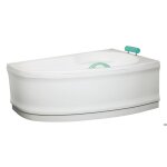 Siko - 160 cm luiza tablier de baignoire en acrylique blanc (lup1600p)