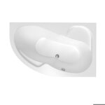 Siko - 160 x 100 cm fortuna plus baignoire dangle orientation droite en acrylique sans pieds blanc (fo1600pplu ...