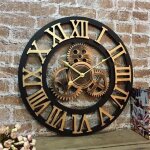 Horloge murale silencieux 3d style européen rétro créatif engrenage art personnalité décoration salon ... Horloge murale silencieux 3d style européen rétro créatif engrenage art personnalité décoration salon ...
