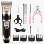 Silencieux tondeuse chien poil long epaiselectrique tondeuse animaux sans fil rechargeable kit toilettage ...