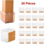 Silicone chaise casquettes pieds tampons mobilier table couvre protge jambes antidrapant feutre (carr ...