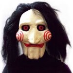 Silicone visage masque saw cosplay film jigsaw masquerade party caoutchouc masques en latex masculine ...