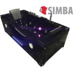 Simba baignoire balno hypnotic - hydromassage - chromothrapie - 180x90cm