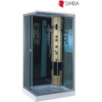 Simba cabine de douche taormina - hydromassage - 100x70cm - verre 6mm
