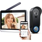 Simbailai wifi 1080p vid�o interphone visiophone portier sans filchamps de vision 160vision nocturnemoniteur ...