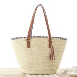 Simple sac paille femmes sac à bandoulière sacs portés épaule fourre - tout glands cabas osier plage ... Simple sac paille femmes sac à bandoulière sacs portés épaule fourre - tout glands cabas osier plage ...