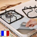 Simplisim: set 4 feuille aluminium protection gaziniere protege plaques gaz réutilisables Simplisim: set 4 feuille aluminium protection gaziniere protege plaques gaz réutilisables