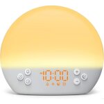 Simulateur daube r�veil lumineux avec 30 sons apaisants - minuteur / snooze & veilleuse lampe de chevet ...