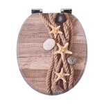 Sinobath abattant wc avec dispositif tampon matriau en bois qualit stable facile  installer (bois ...