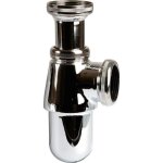 Siphon d�vier laiton chrom� - 11 / 2 - diam�tre 40 mm