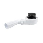 Siphon - fi - 50 mm - extra plat - noir mat - dbit 24 l / min
