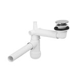 Siphon pour meuble sous vasque - bonde chrom�e
