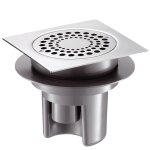 Siphon de sol 150x150 hauteur rglable sortie horizontale d40 - delabie - 683001