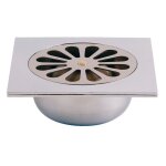 Siphon de sol pour douche abs chrome 140 x 140mm avec grille - valentin - 00 462300 000 00