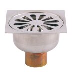 Siphon de sol - valentin - 00 460200 000 00 - grille inox 90mm - sortie laiton 40mm - d�bit 20 l / mn ...