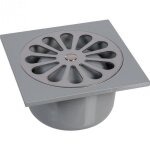 Siphon de sol pvc gris - 100 x 100 mm - grandsire Siphon de sol pvc gris - 100 x 100 mm - grandsire